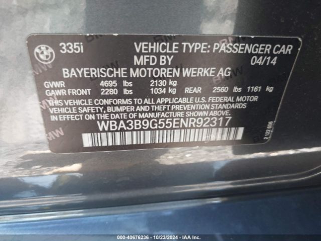 WBA3B9G55ENR92317 BMW 335i Xdrive