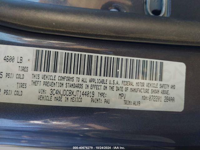 3C4NJDCBXJT144019 Jeep Compass Limited 4x4