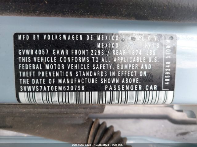 3VWVS7AT0EM630796 Volkswagen Beetle 2.0t R-line