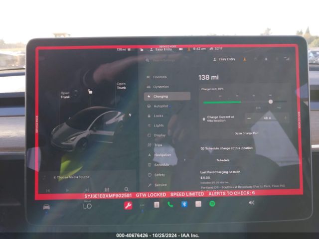 5YJ3E1EBXMF902581 Tesla Model 3 Long Range Dual Motor All-wheel Drive