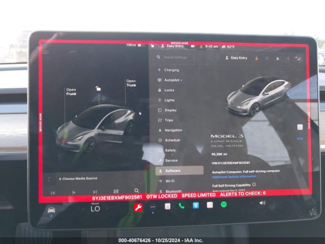 5YJ3E1EBXMF902581 Tesla Model 3 Long Range Dual Motor All-wheel Drive