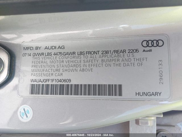 WAUAJGFF1F1040609 Audi A3 2.0 Tdi Premium