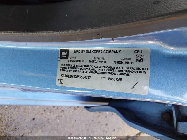 KL8CD6S9XEC534217 Chevrolet Spark 1lt Auto