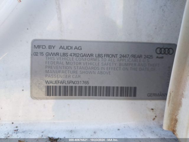 WAUEFAFL5FN031765 Audi A4 2.0t Premium