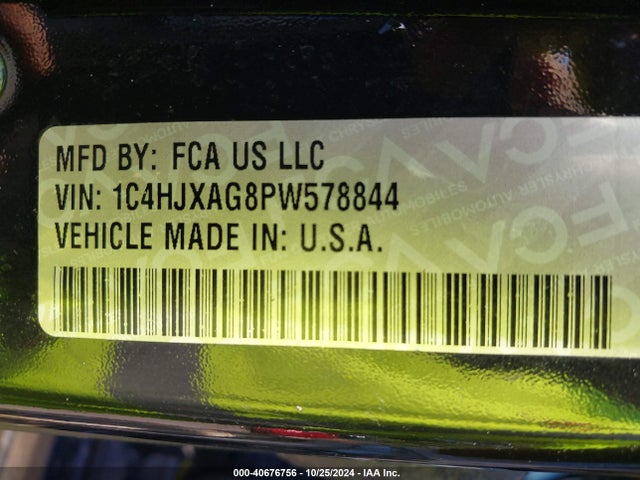 1C4HJXAG8PW578844 Jeep Wrangler 2-door Sport S 4x4