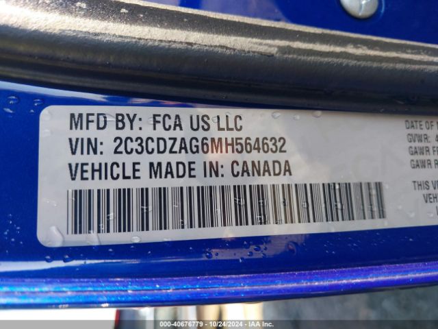 2021 DODGE CHALLENGER 2C3CDZAG6MH564632 Photo 8