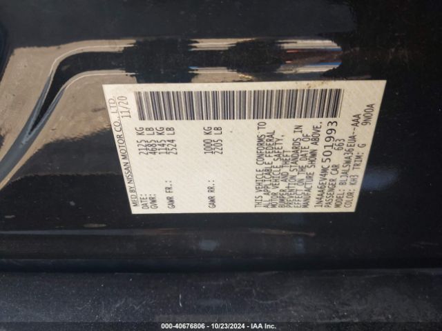1N4AA6EV4MC501993 Nissan Maxima Sr Xtronic Cvt