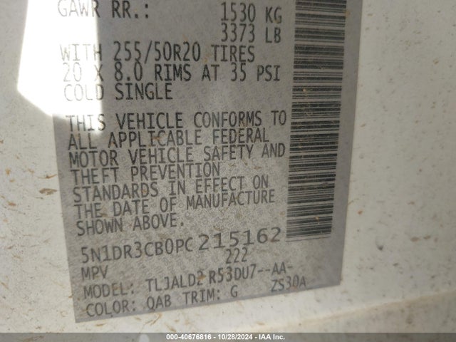 Nissan Pathfinder Sl Fwd 2023 5N1DR3CB0PC215162 Image 9