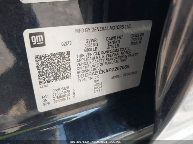 1GCPABEKXPZ207065 Chevrolet Silverado 1500 2wd  Short Bed Custom