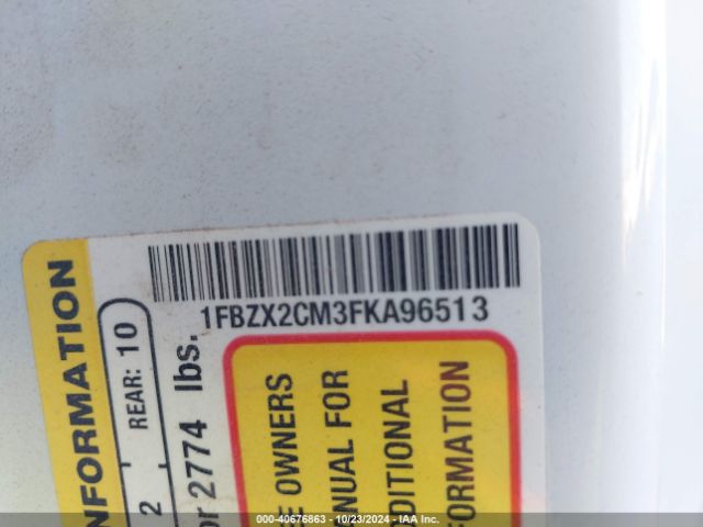 1FBZX2CM3FKA96513 Ford Transit-350 Xl