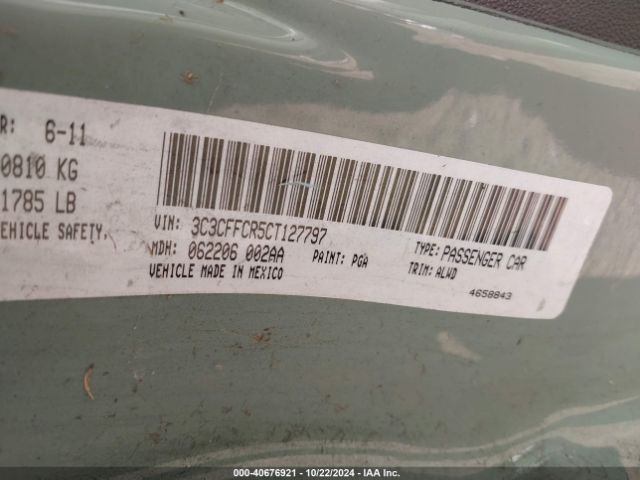 2012 FIAT 500 3C3CFFCR5CT127797 Photo 8