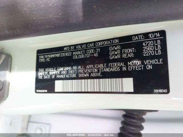 YV149MFM9F2351022 Volvo S60 T6 Platinum