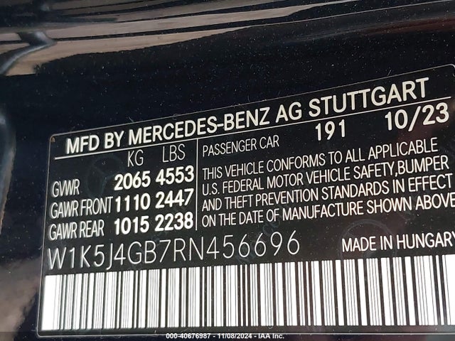 W1K5J4GB7RN456696 Mercedes-Benz Cla 250 Coupe