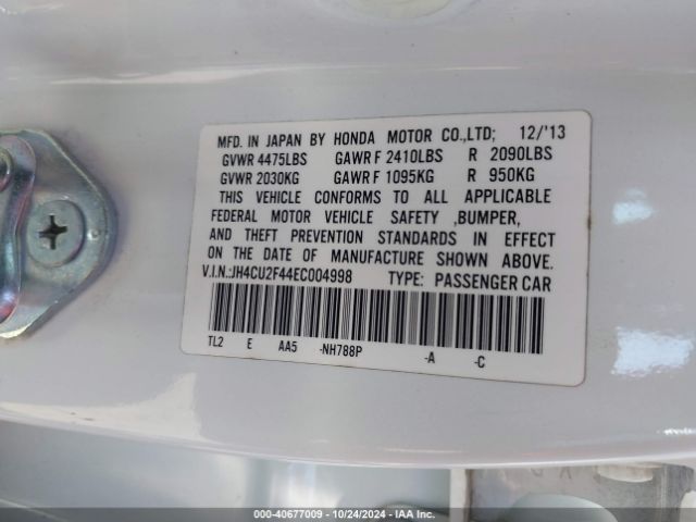 JH4CU2F44EC004998 Acura Tsx 2.4