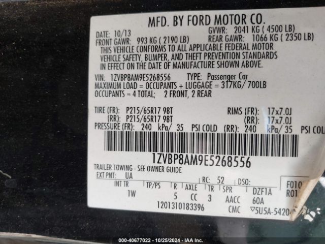 1ZVBP8AM9E5268556 Ford Mustang V6