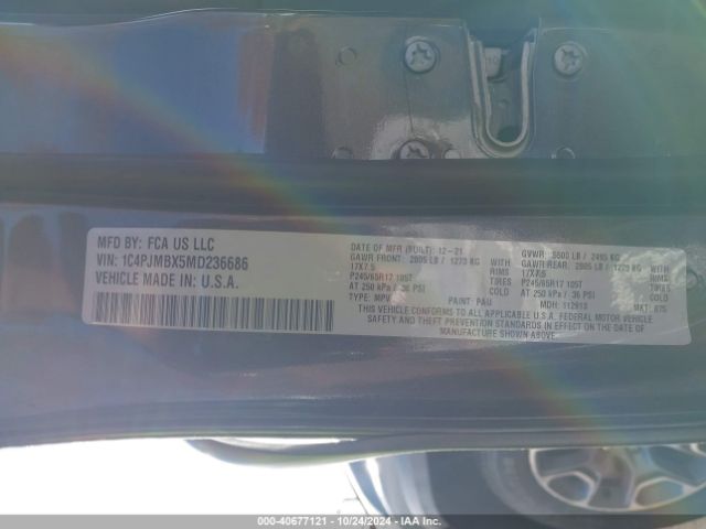 1C4PJMBX5MD236686 Jeep Cherokee Trailhawk 4x4