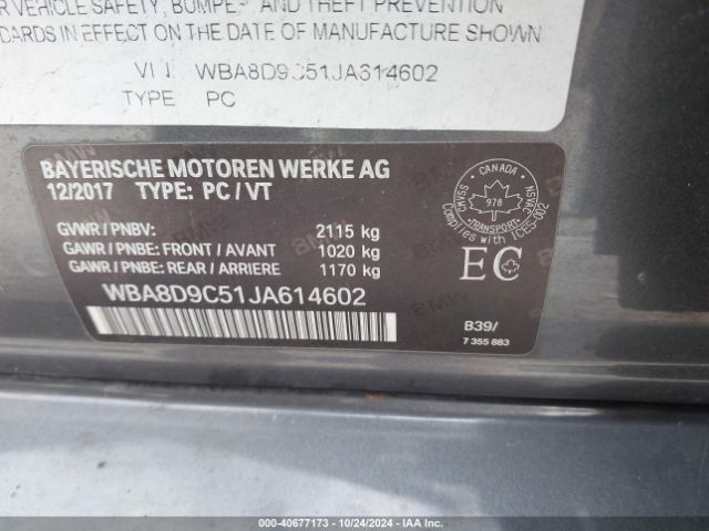 WBA8D9C51JA614602 BMW 330i Xdrive