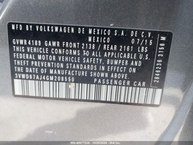 3VWD67AJ4GM208550 Volkswagen Jetta 1.4t Se
