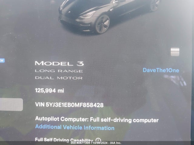 2021 TESLA MODEL 3 5YJ3E1EB0MF858428 Photo 6