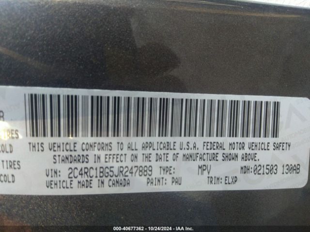 2C4RC1BG5JR247889 Chrysler Pacifica Touring L