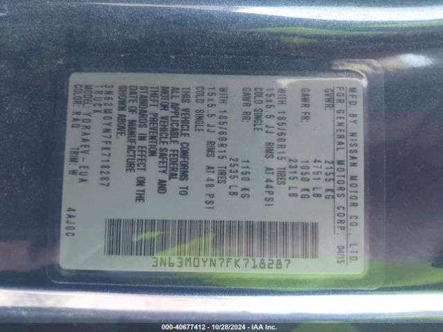 3N63M0YN7FK718287 Chevrolet City Express 1ls