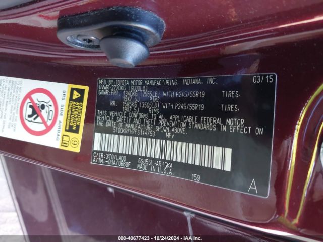 5TDDKRFH7FS144793 Toyota Highlander Limited V6