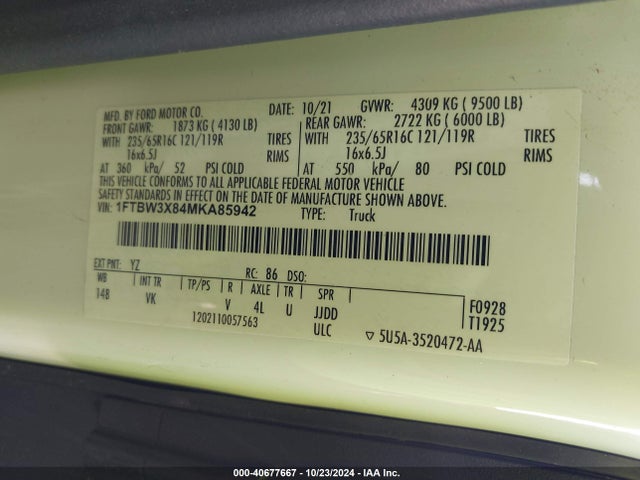 Ford Transit-350 Cargo Van 2021 1FTBW3X84MKA85942 Image 9