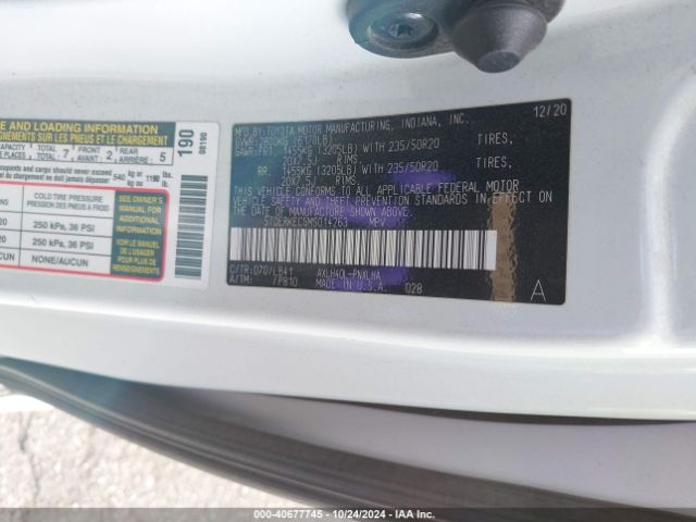5TDERKEC5MS014263 Toyota Sienna Platinum