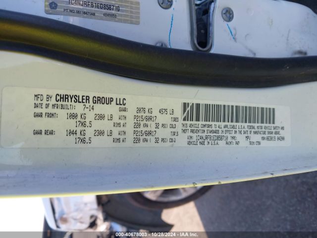 1C4NJRFB1ED858710 Jeep Patriot Latitude