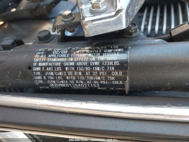 2008 KAWASAKI VN1600 JKBVNKD138A021152 Photo 9