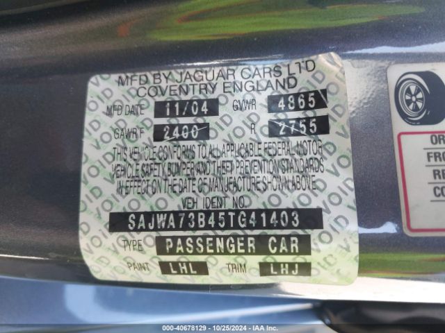 2005 JAGUAR XJ SAJWA73B45TG41403 Photo 8