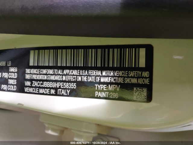 ZACCJBBB9HPE58355 Jeep Renegade Latitude 4x4