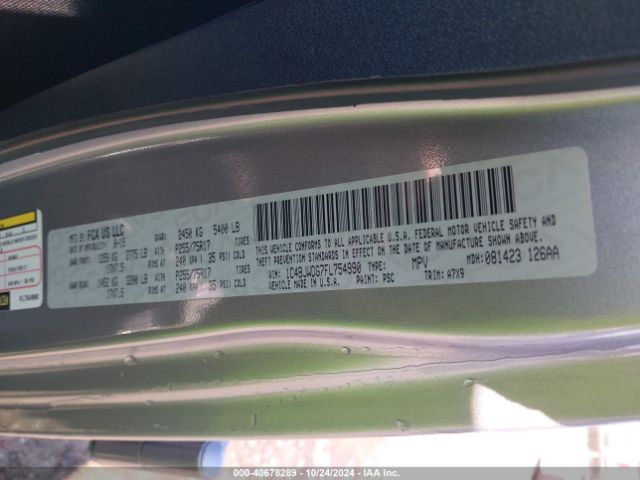 1C4BJWDG7FL754990 Jeep Wrangler Unlimited Sport