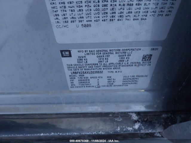LRBFX2SAXLD226632 Buick Envision Awd Essence