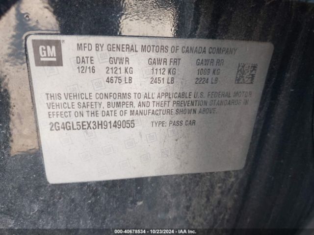 2G4GL5EX3H9149055 Buick Regal Turbo Sport Touring
