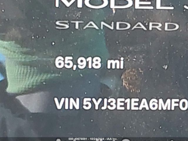 5YJ3E1EA6MF086119 Tesla Model 3 Standard Range Plus Rear-wheel Drive