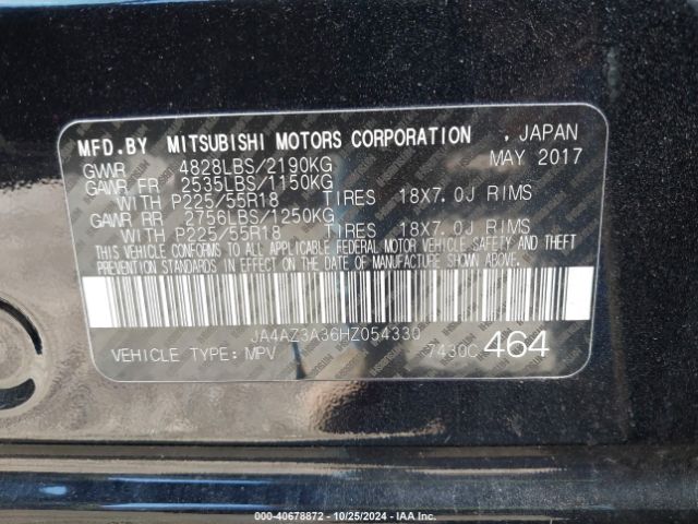 JA4AZ3A36HZ054330 Mitsubishi Outlander Se