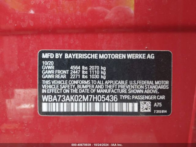 WBA73AK02M7H05436 BMW 228i Gran Coupe Xdrive