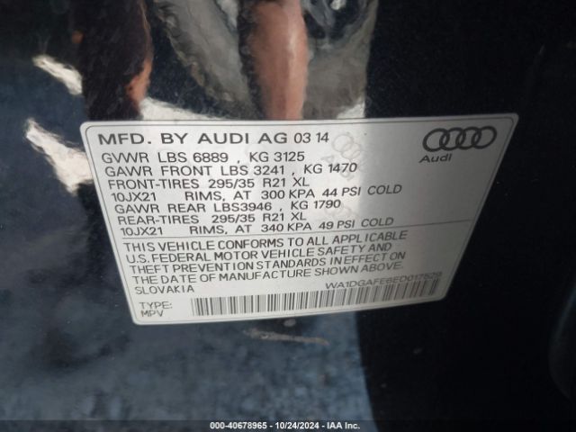 WA1DGAFE6ED017529 Audi Q7 3.0t S Line Prestige