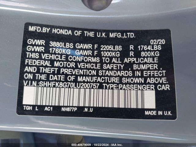 SHHFK8G70LU200757 Honda Civic Type R Touring