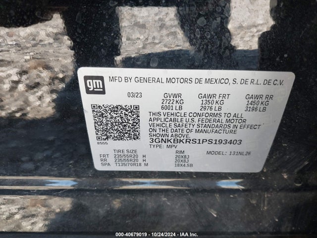 Chevrolet Blazer Awd Rs 2023 3GNKBKRS1PS193403 Image 9
