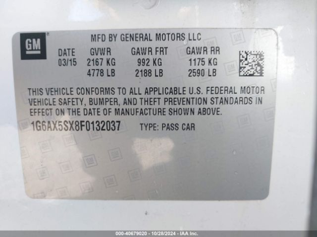1G6AX5SX8F0132037 Cadillac CTS LUXURY