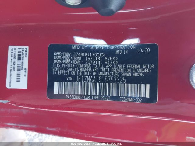 JF1ZNAA18L8753325 Toyota 86