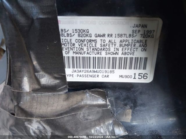 1998 MITSUBISHI MIRAGE JA3AY26A9WU019185 Photo 8