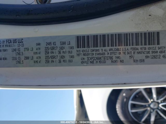 3C4PDCAB0KT872706 Dodge Journey Se Value Package