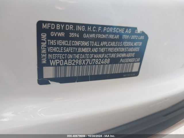 2007 PORSCHE CAYMAN S WP0AB298X7U782488 Photo 8