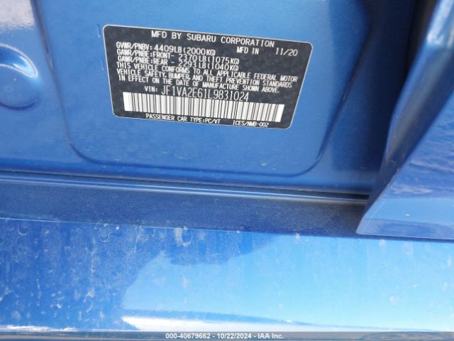JF1VA2E61L9831024 Subaru Wrx Sti
