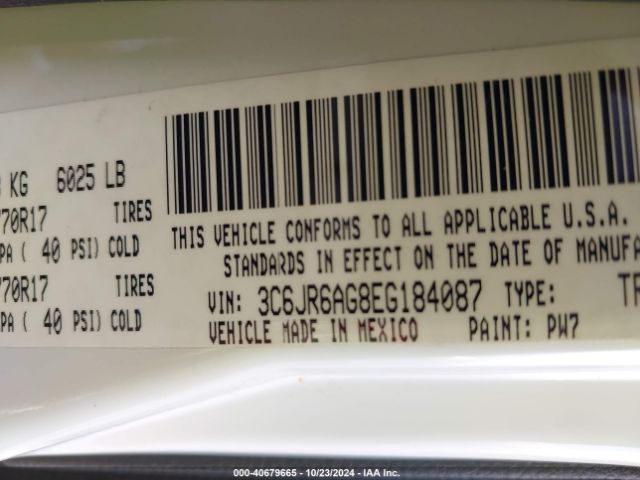 3C6JR6AG8EG184087 RAM 1500 Tradesman