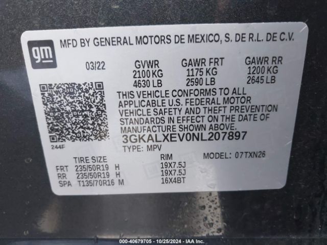 3GKALXEV0NL207897 GMC Terrain Awd Denali