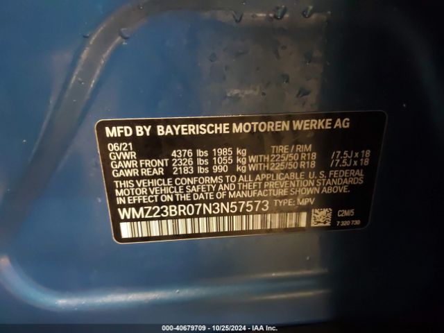 WMZ23BR07N3N57573 Mini Countryman Cooper